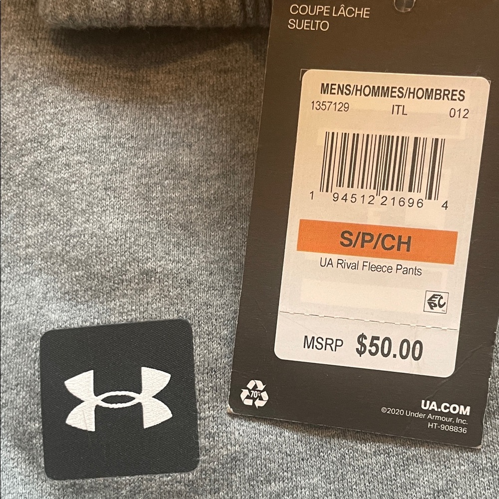 Under Armour Mens Sweatpants - Blue, Gray, Black - Picture 2 of 8